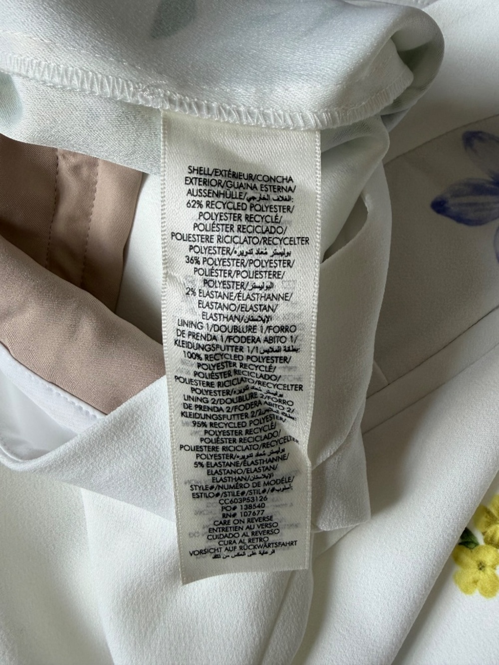 Alice + Olivia Andrew Pants Twisting Vines Off White size 6 - Picture 11 of 12